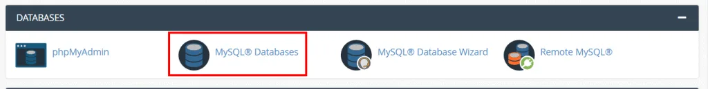 ساخت دیتابیس در cpanel 