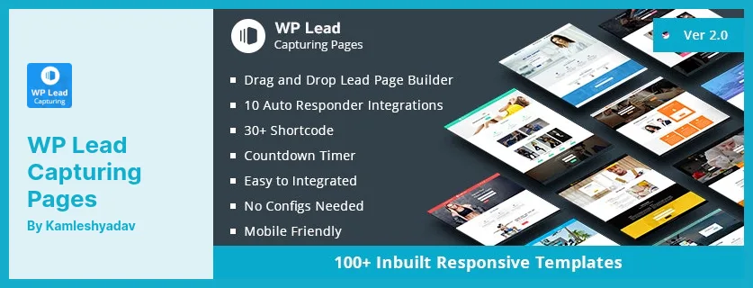 افزونه WP Lead Capturing Pages | بهترین افزونه صفحه فرود وردپرس