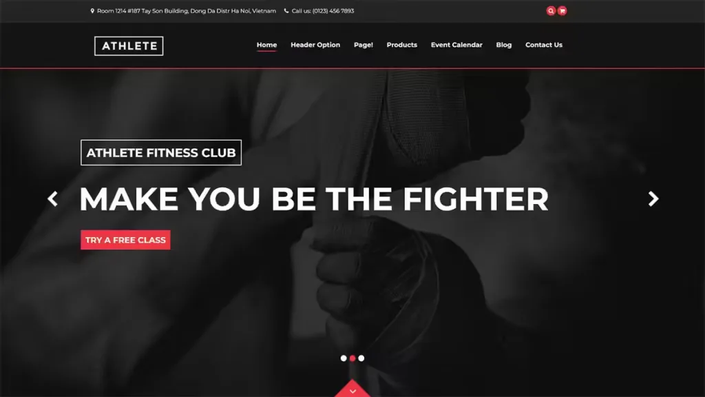 بهترین قالب های ورزشی وردپرس - قالب سایت ورزشی بنام Athlete Fitness