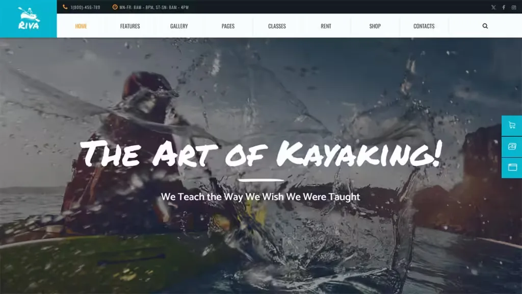 قالب‌های ورزشی مناسب سایت‌های خبری - قالب ورزشی وردپرس Kayaking