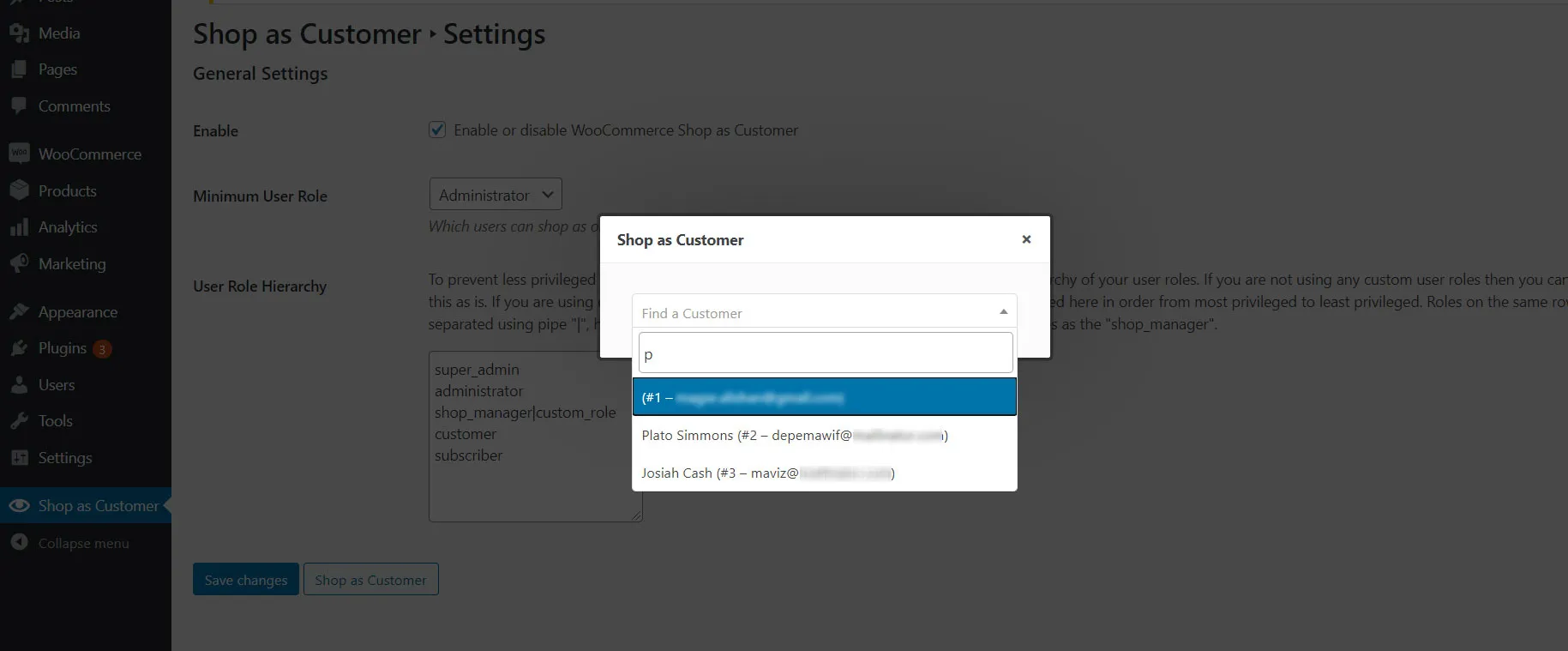 WooCommerce Shop As Customer By Progos