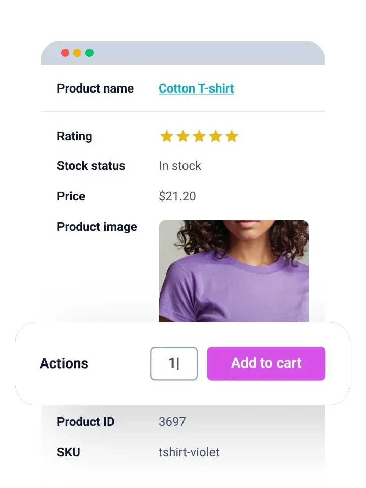 افزونه Jet Product Tables