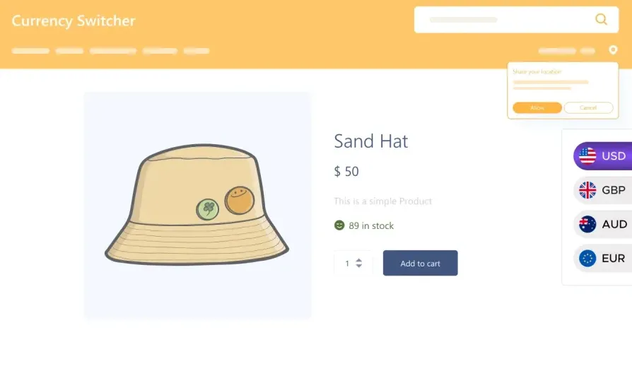 افزونه Currency Switcher for WooCommerce