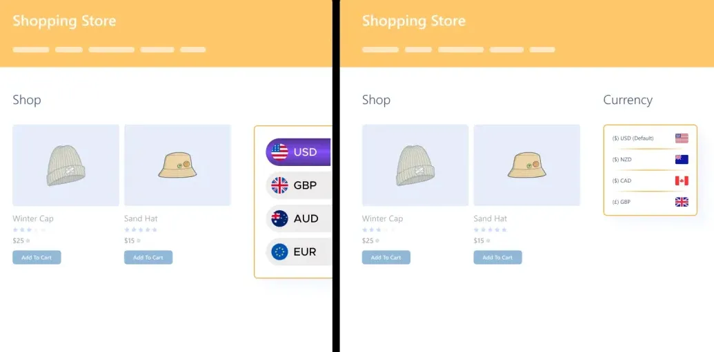 افزونه Currency Switcher for WooCommerce