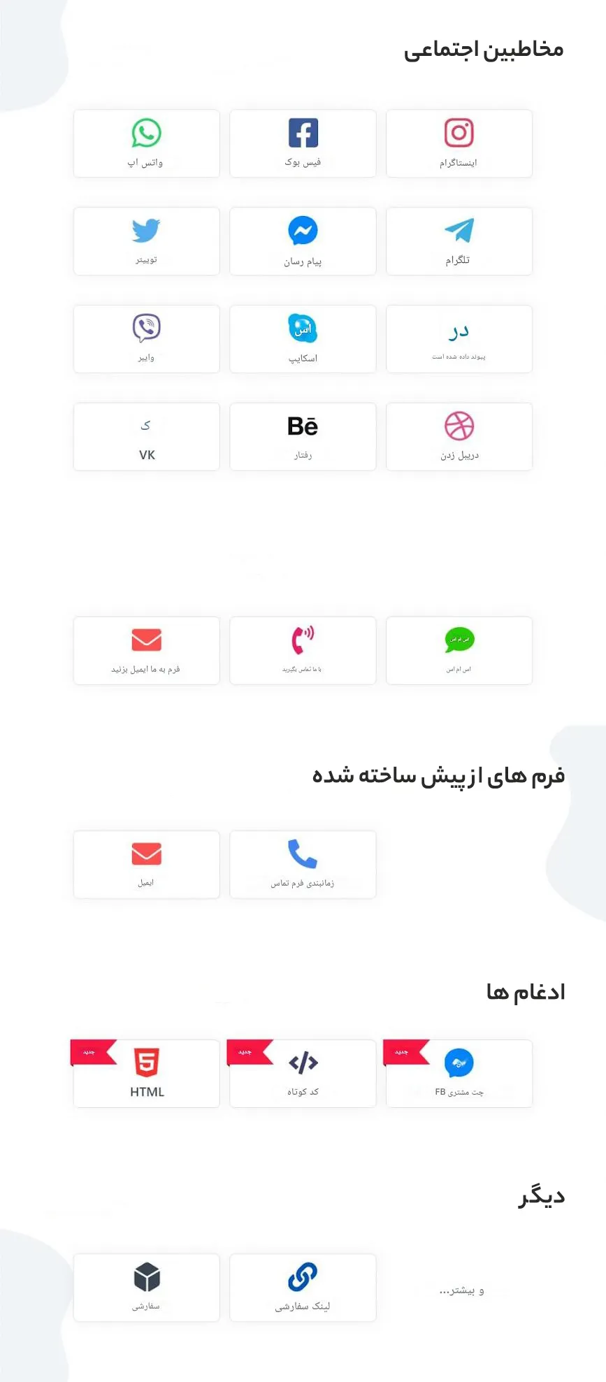 افزونه WordPress Any Contact Us