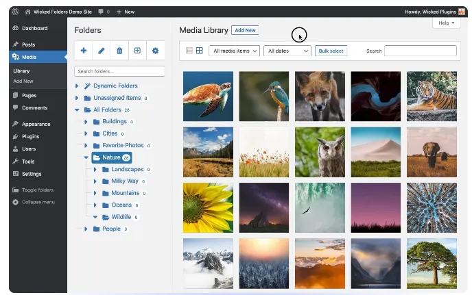 افزونه Wicked Folders Pro