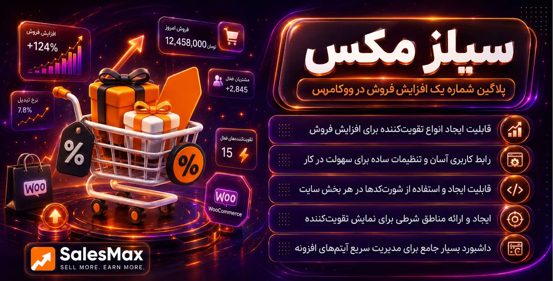 SalesMax Pro | افزونه شماره 1 برای افزایش تبدیل و افزایش فروش وردپرس ووکامرس سالزمکس