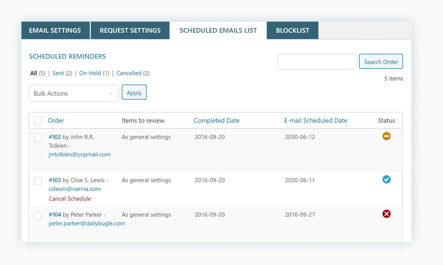 YITH WooCommerce Review Reminder Pro