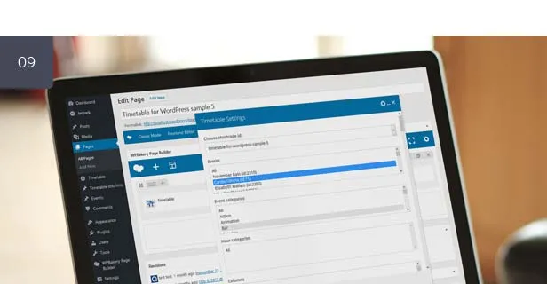افزونه Timetable Responsive Schedule for WordPress