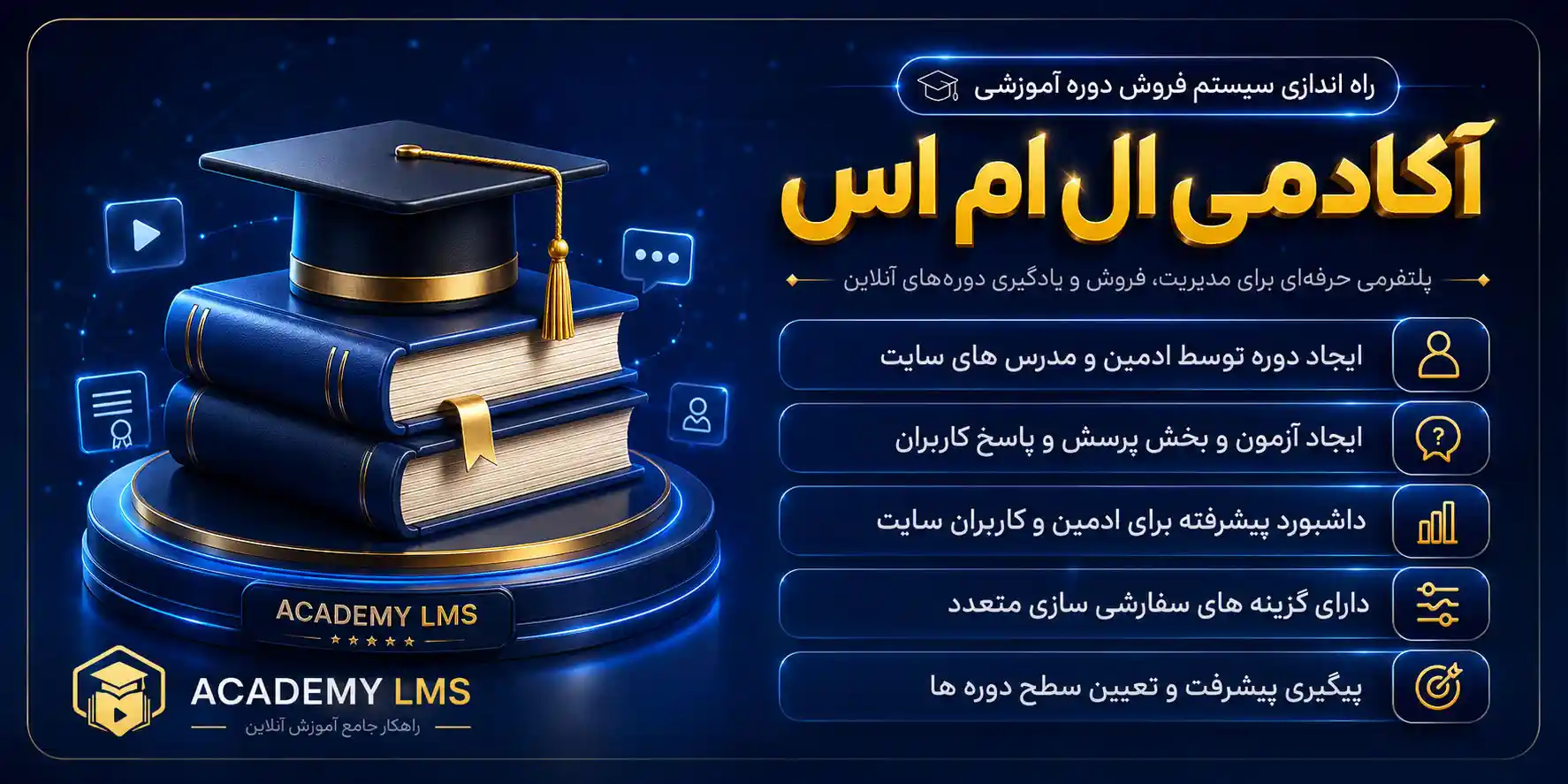 Academy LMS Pro | راه اندازی امپراطوری آموزش انلاین با آکادمی ال ام اس پرو (بیش از 1000 ویژگی منحصربفرد و کاربردی)