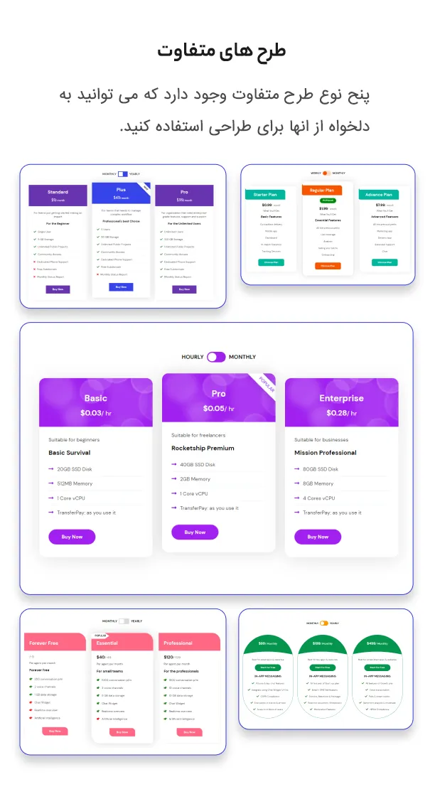 افزونه Essential Pricing Plan Switcher for Elementor