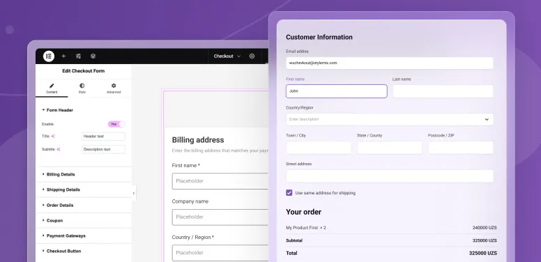 افزونه Checkout Custom Fields Builder for WooCommerce