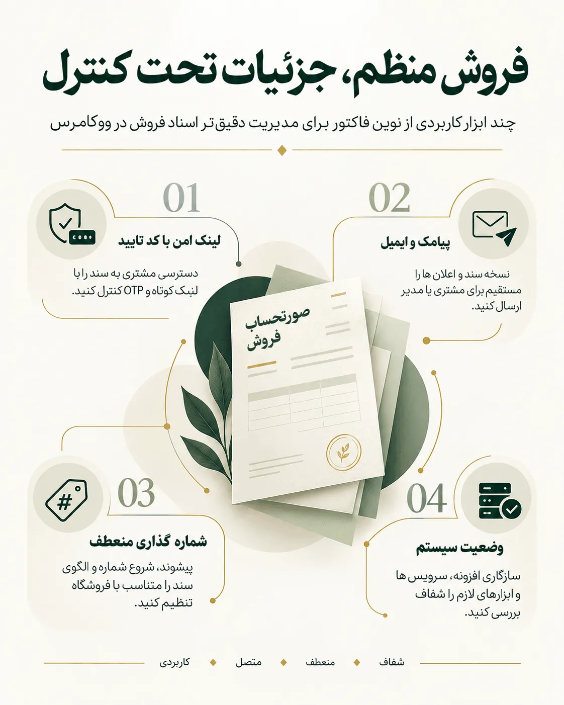ویرایش فاکتور و همگام سازی سفارش