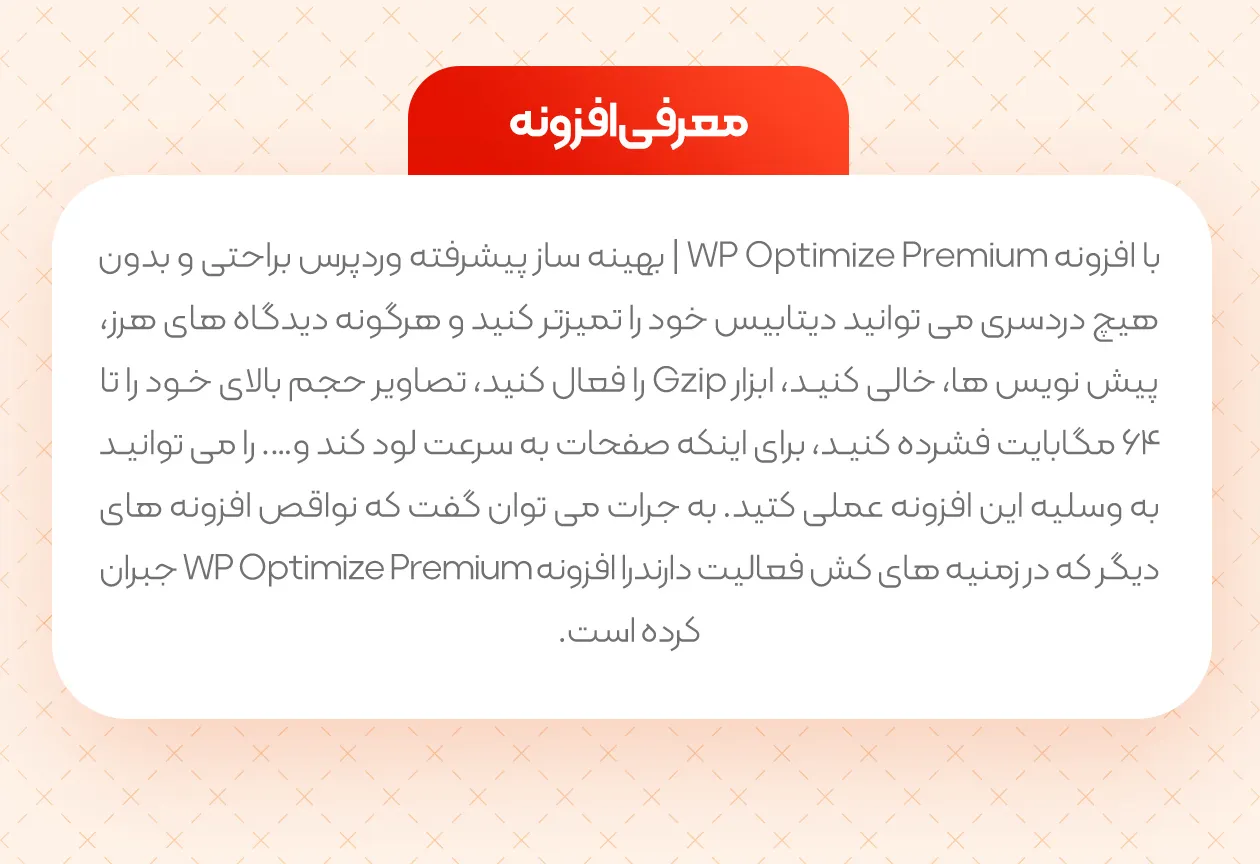 افزونه WP Optimize Premium 