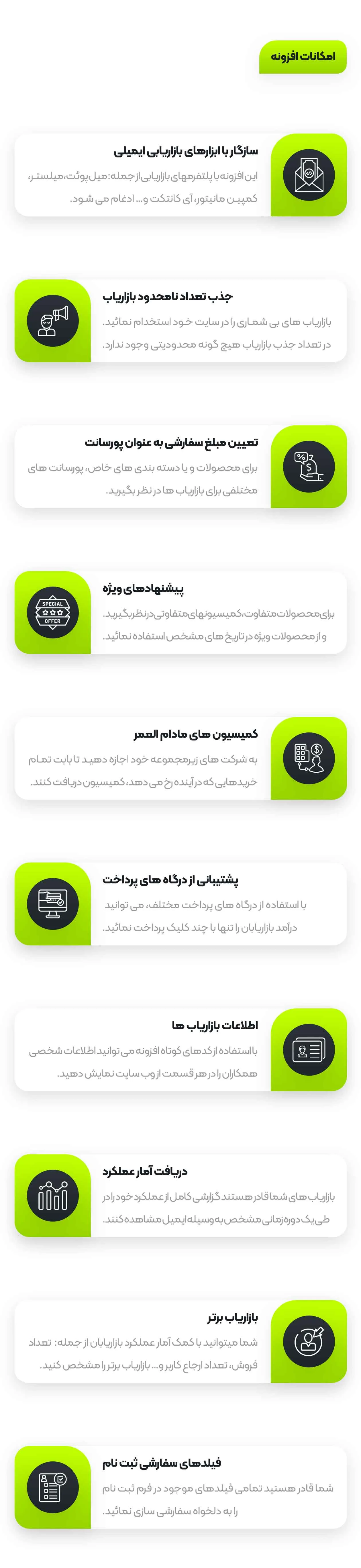افزونه همکاری در فروش | افزونه بازاریابی چند سطحی | افزونه بازاریابی افیلیت