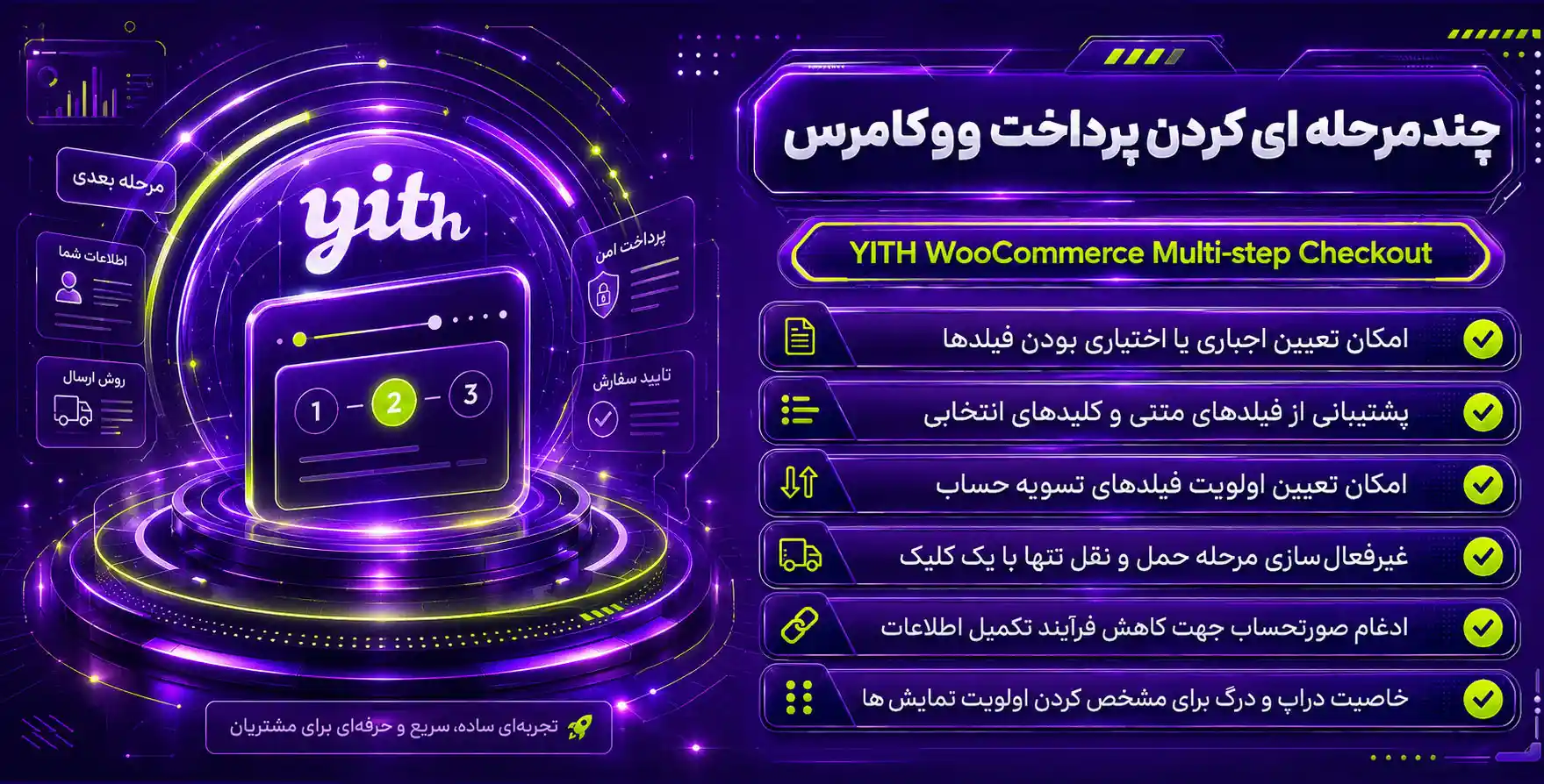 افزونه YITH Woocommerce Multi-step Checkout | چند مرحله ای کردن صفحه پرداخت ووکامرس