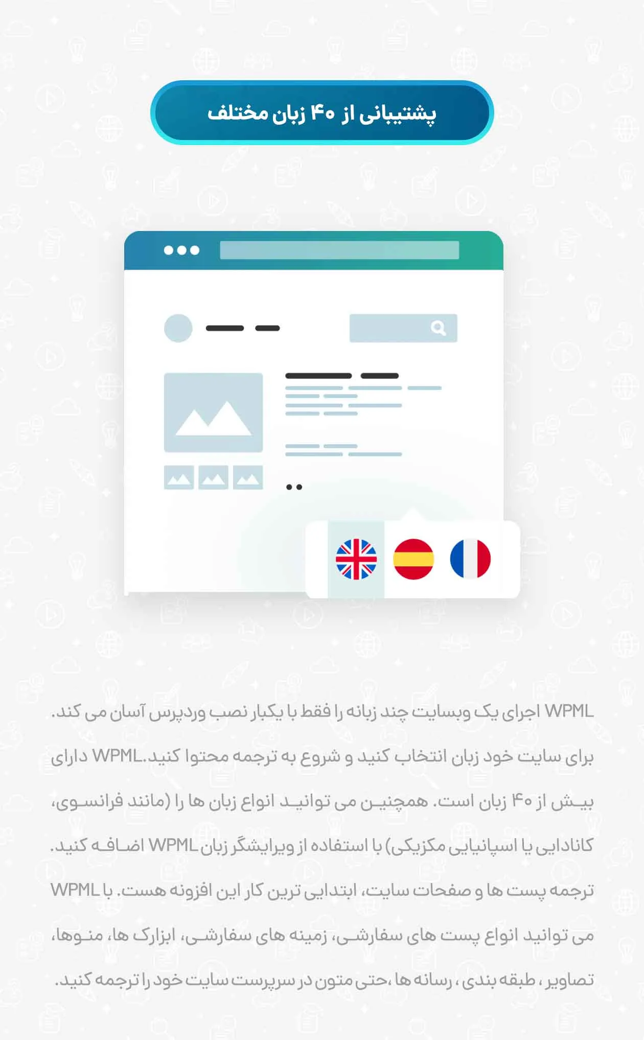 ترجمه سایت WPML - دانلود افزونه wpml - خرید افزونه wpml - چند زبانه كردن سايت وردپرس