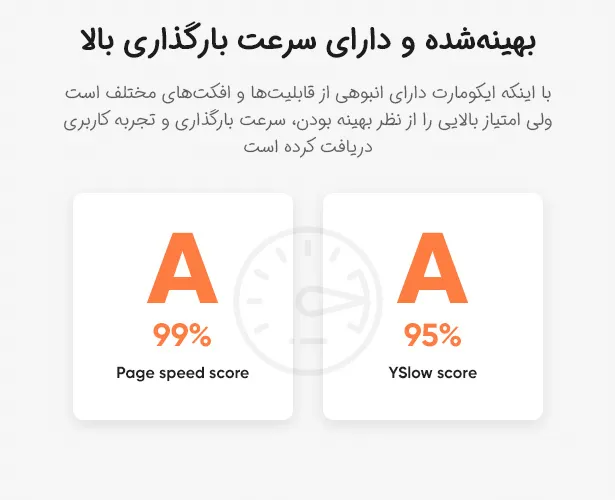 امتیاز بالای قالب ekommart در بهینه سازی و عملکرد