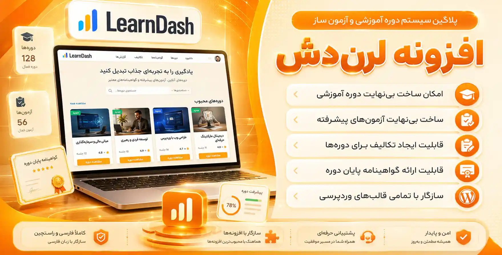 افزونه لرن دش LearnDash LMS | پلاگین سیستم دوره آموزشی و آزمون ساز