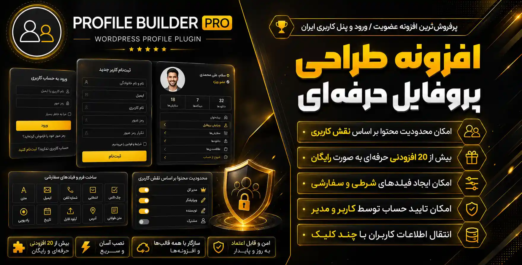 افزونه Profile Builder Pro | طراحی پروفایل حرفه ای در وردپرس