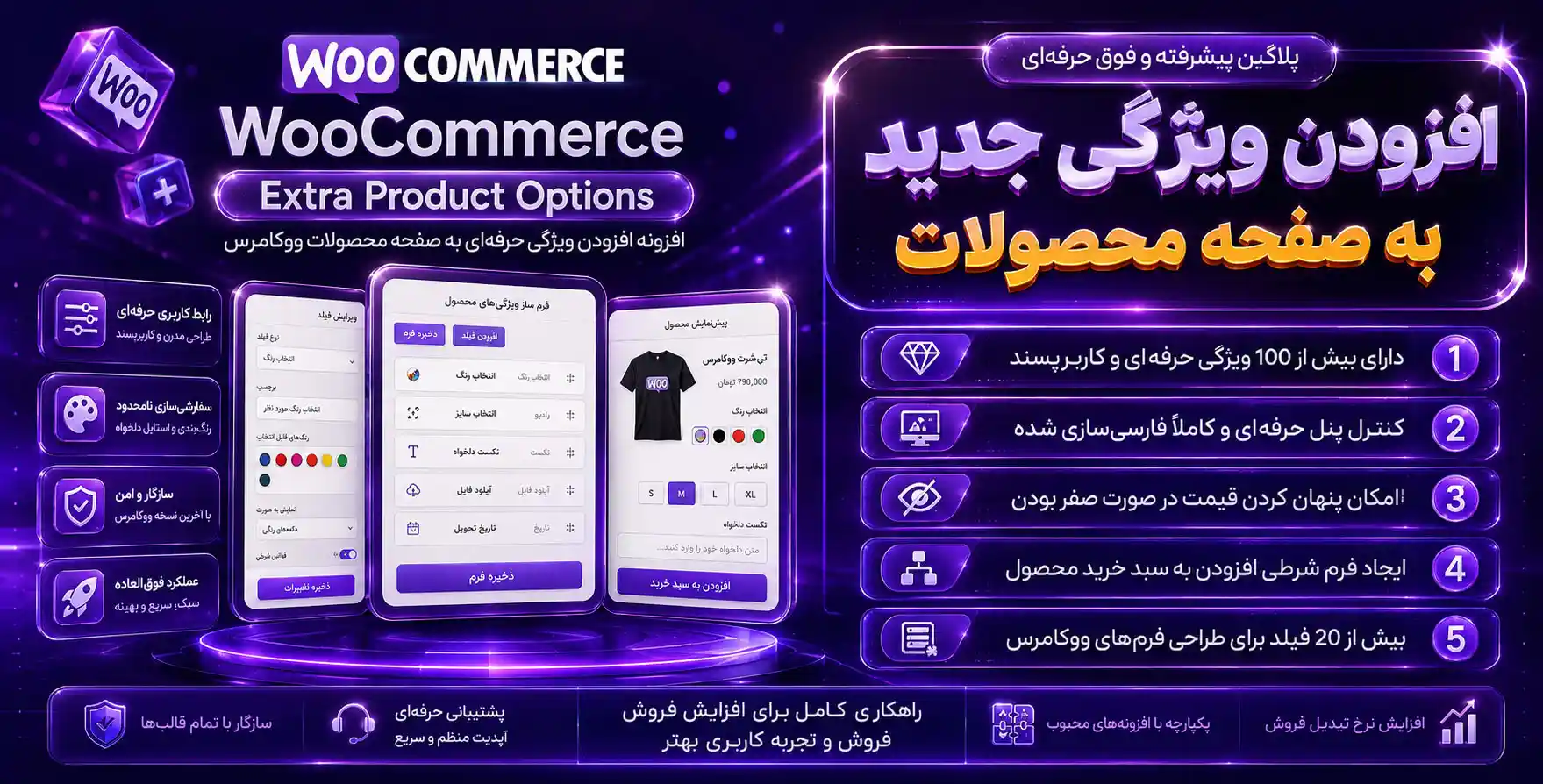 افزونه WooCommerce Extra Product Options | اضافه کردن ویژگی و فیلد اضافی به صفحه محصولات