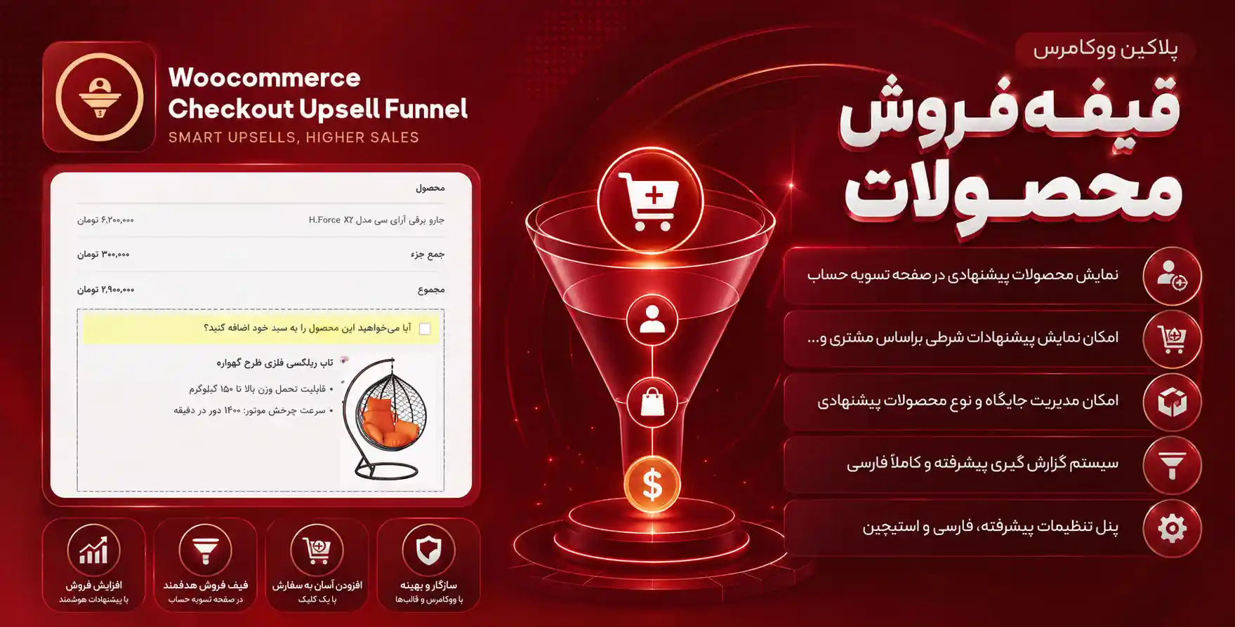 افزونه WooCommerce Checkout Upsell Funnel | پلاگین قیف فروش صفحه پرداخت ووکامرس