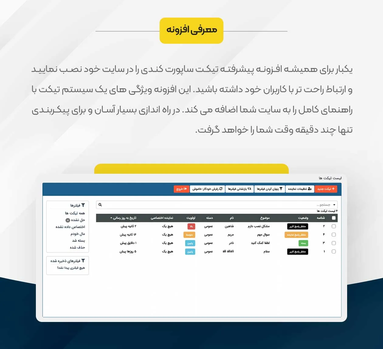 افزونه SupportCandy