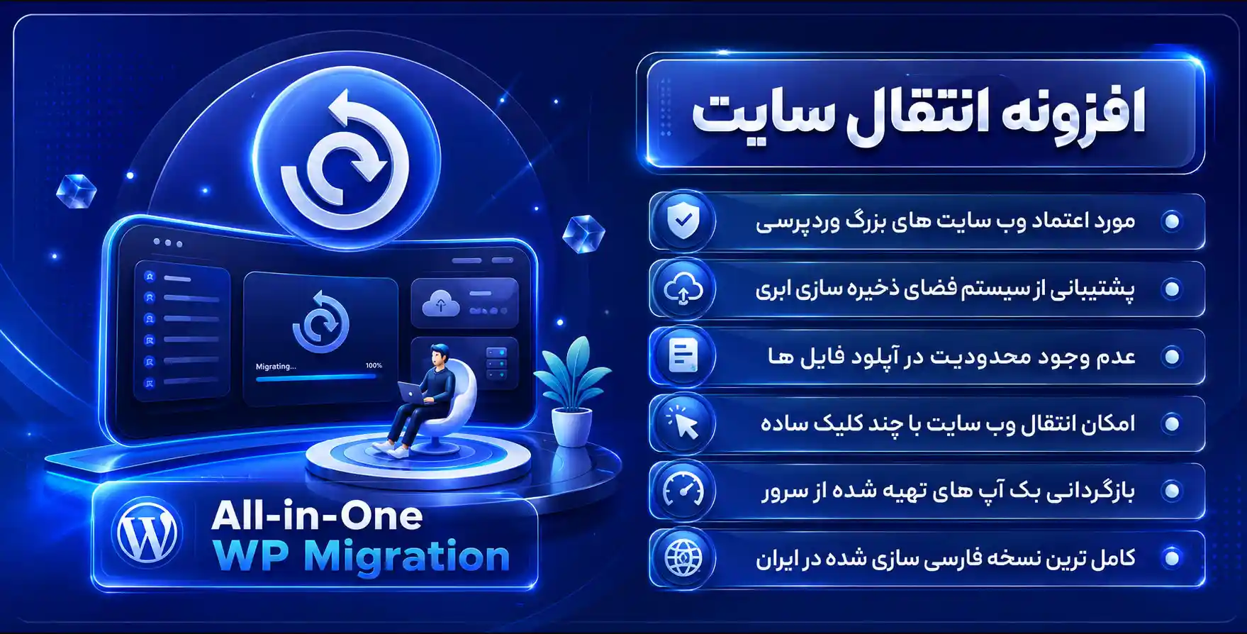 افزونه All in One WP Migration | افزونه مهاجرت بی نقص از یک دامنه به دامنه جدید