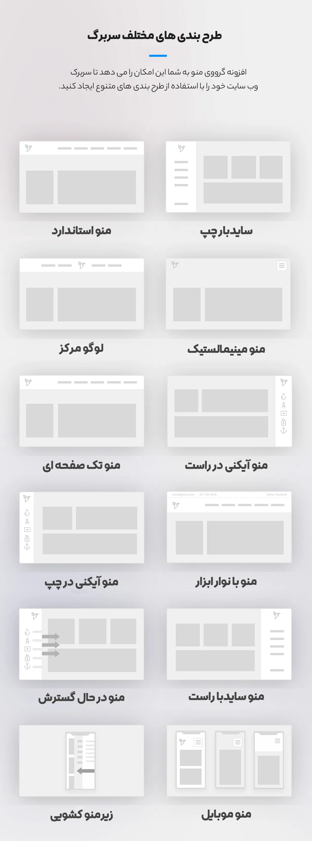افزونه Groovy Menu | بهترین افزونه طراحی مگامنو در وردپرس