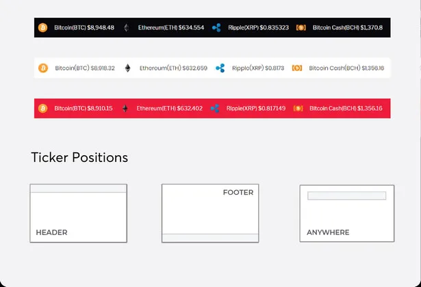 افزونه Massive Cryptocurrency Widgets | افزونه ارز دیجیتال کریپتو 