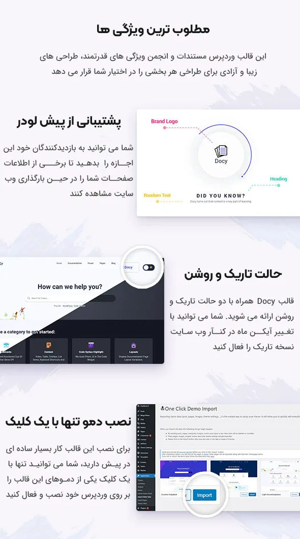 قالب وردپرس Docy