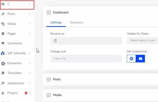 افزونه مدیریت پیشخوان وردپرس adminify