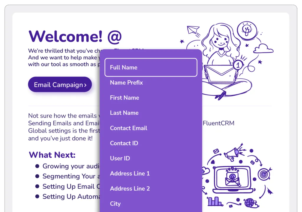 افزونه FluentCRM