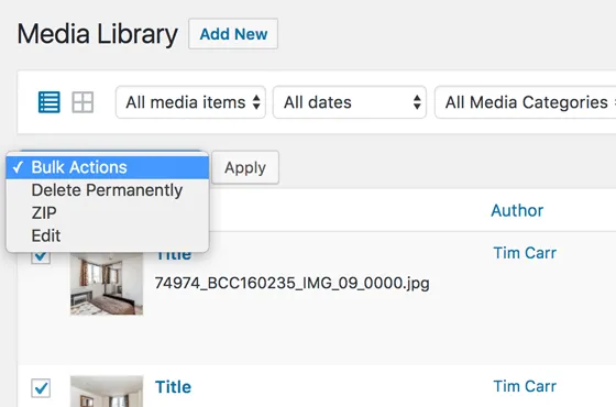 افزونه Media Library Organizer Pro 