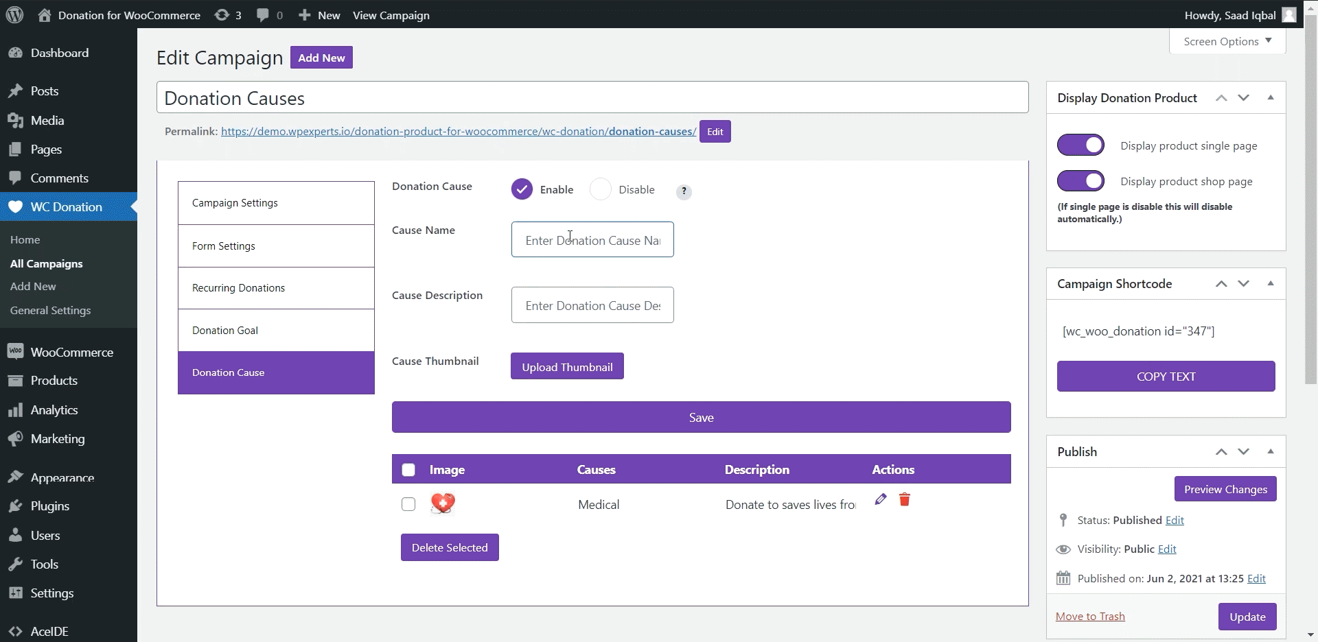 افزونه کمک مالی ووکامرس
