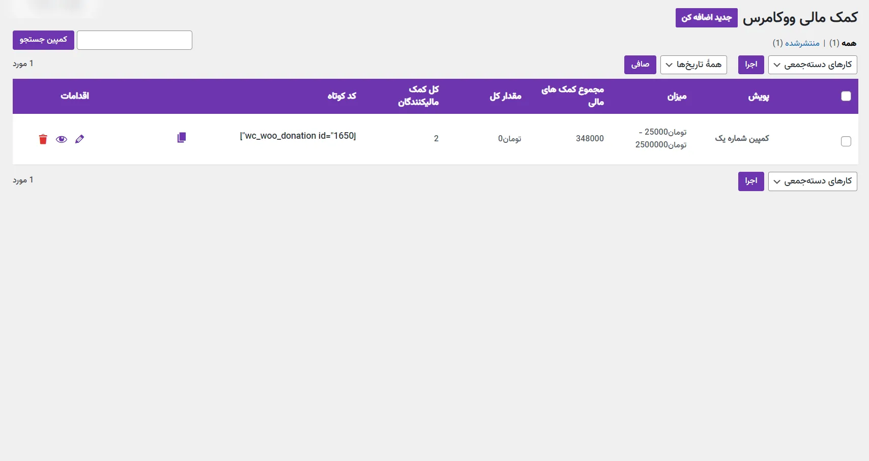 افزونه Donation Woocommerce