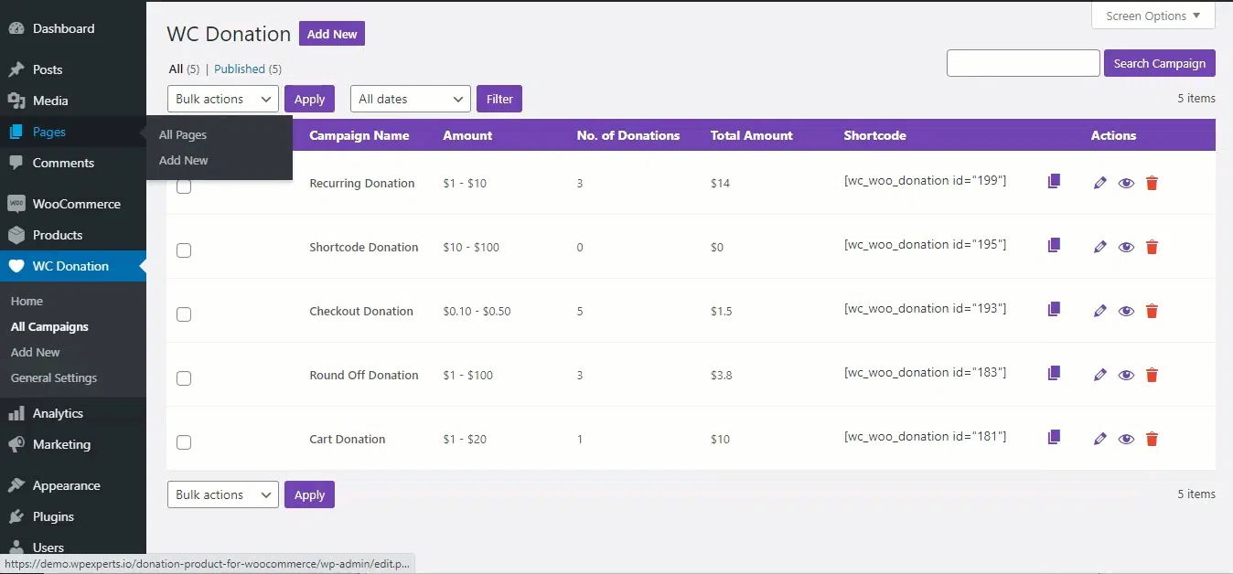 افزونه Donation Woocommerce