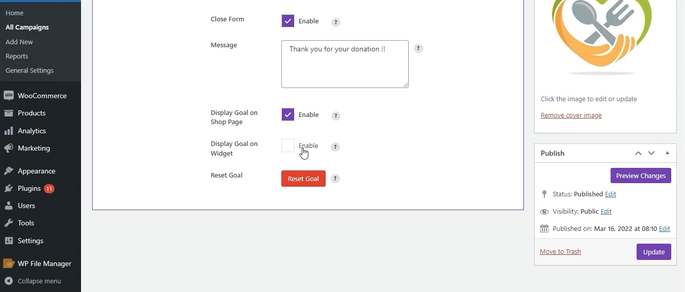 افزونه Donation Woocommerce