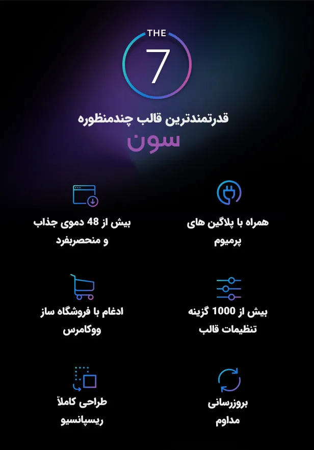 قالب چندمنظوره سون | قالب the 7