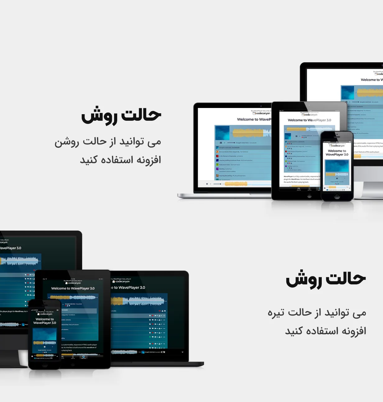 پخش کننده صوتی شکل موج برای وردپرس و ووکامرس