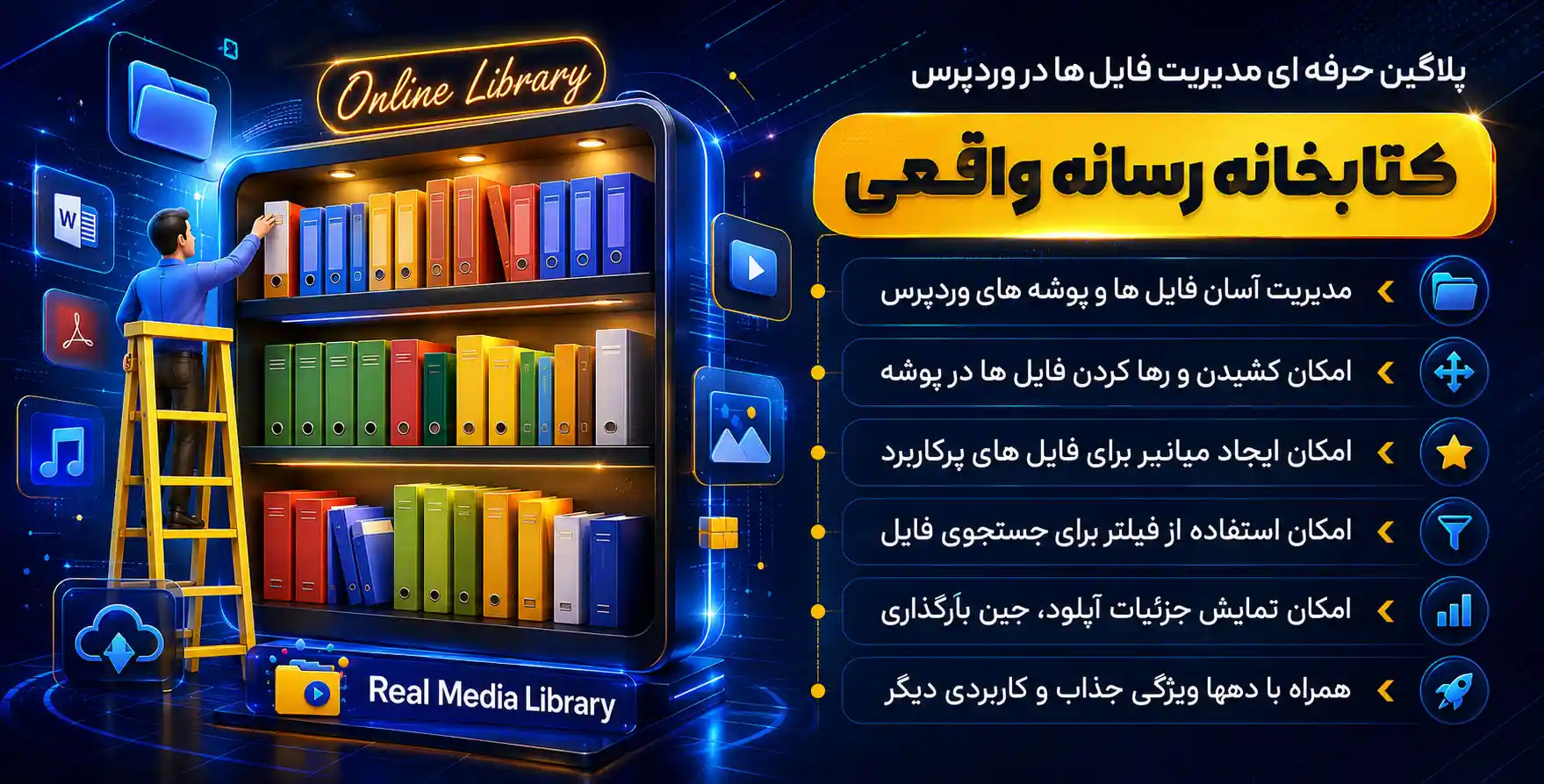 افزونه Real Media Library | مدیریت کتابخانه و فایل های وردپرس