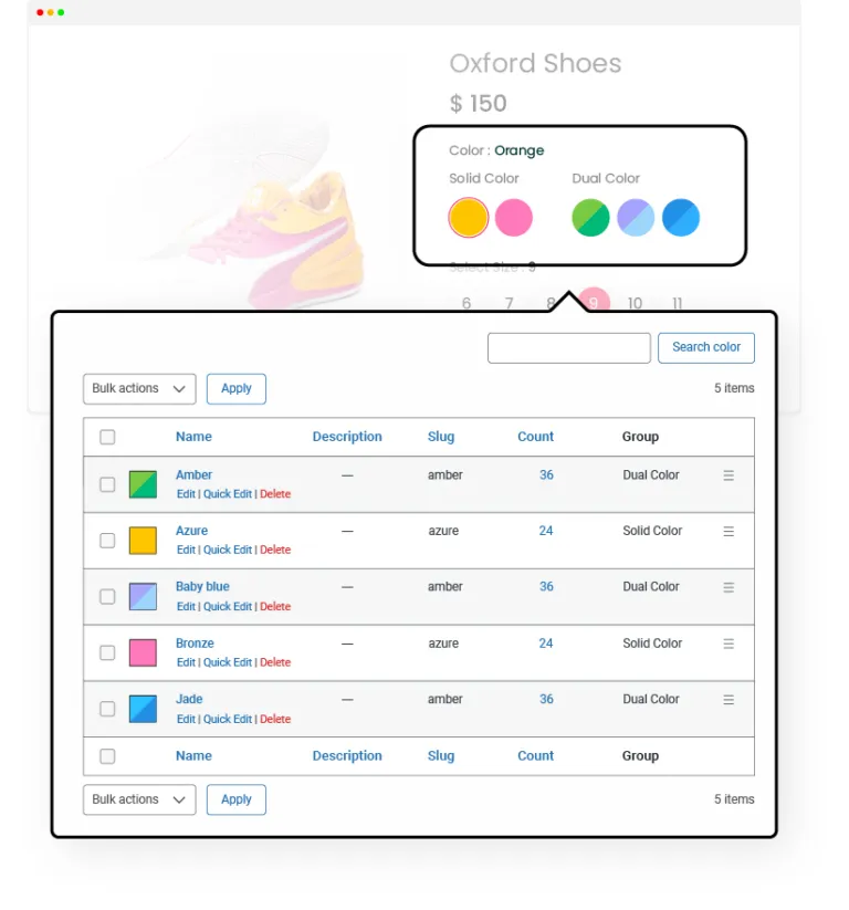 افزونه Variation Swatches For WooCommerce 