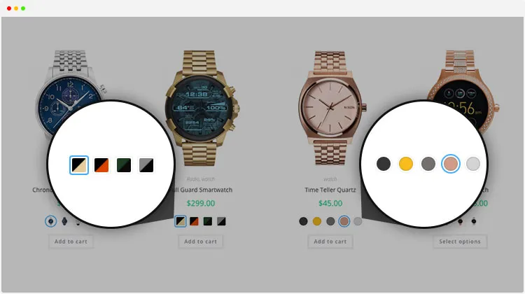افزونه Variation Swatches For WooCommerce | انتخاب رنگ محصول در ووکامرس