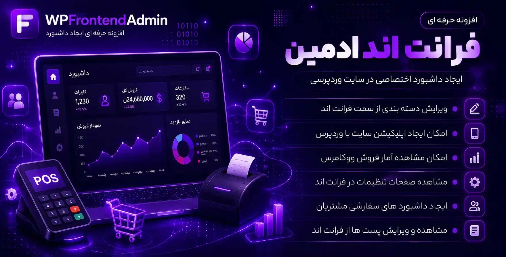 افزونه WP Frontend Admin | ایجاد داشبوردهای فرانت اند برای وردپرس