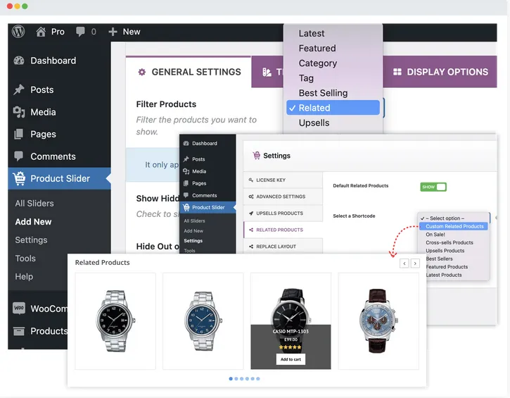 افزونه Product Slider for WooCommerce