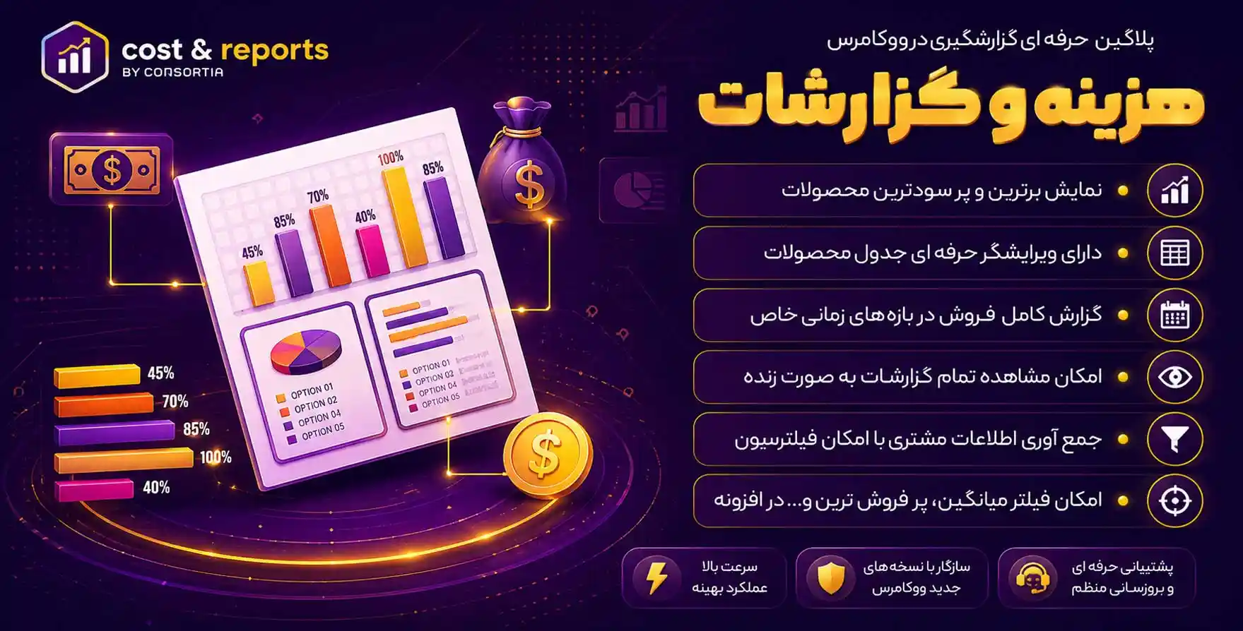 افزونه Cost & Reports for WooCommerce | پلاگین گزارش گیری پیشرفته ووکامرس