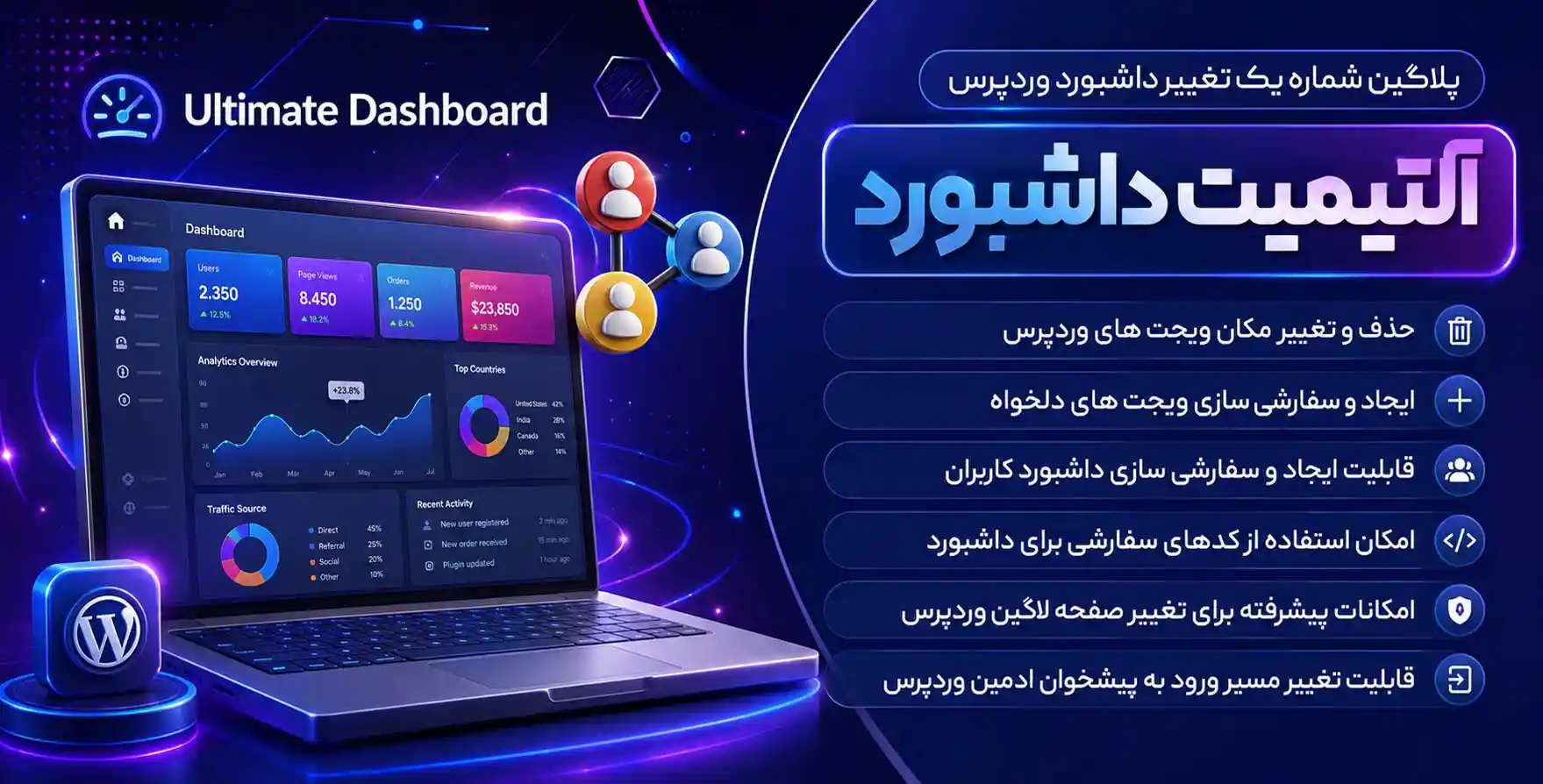 افزونه Ultimate Dashboard Pro | داشبورد پیشرفته مدیریت وردپرس