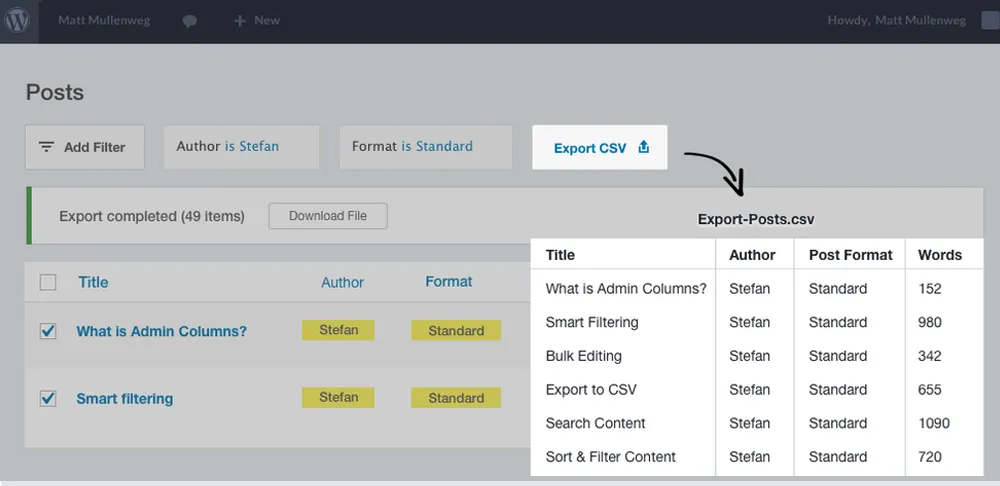 افزونه Admin Columns Pro