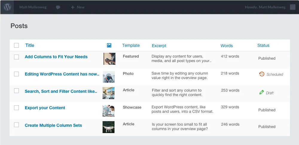 افزونه Admin Columns Pro