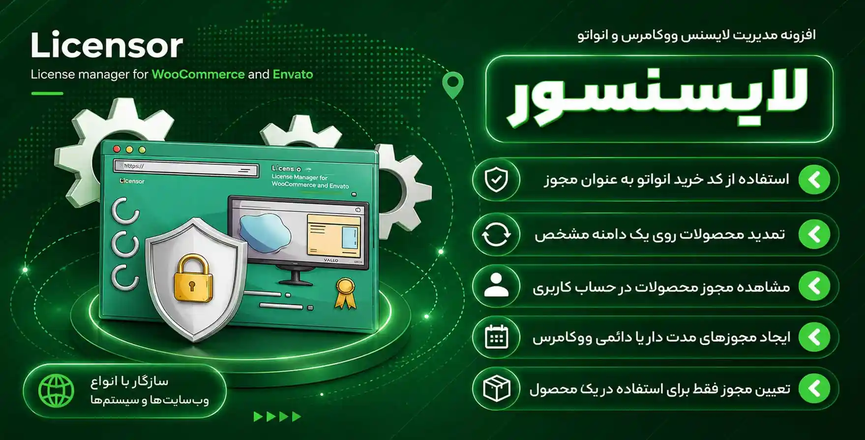 افزونه Licensor | پلاگین لایسنس گذاری محصولات ووکامرس و انواتو
